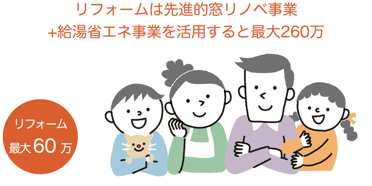リフォームで最大60万円を補助